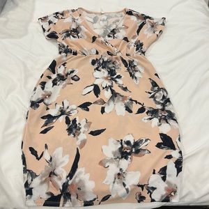 Pink blush maternity dress